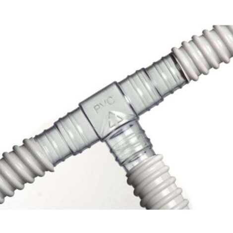 Té pour tube annelé