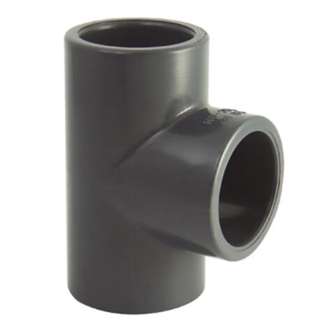 Té PVC pression 90° diamètre 75 mm, 16 bars