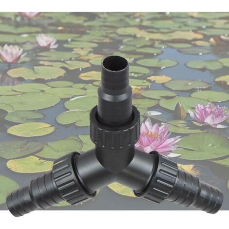 Té Raccord 3 sorties à visser pour Tuyau d'aquarium ou bassin de jardin 20 - 25 mm