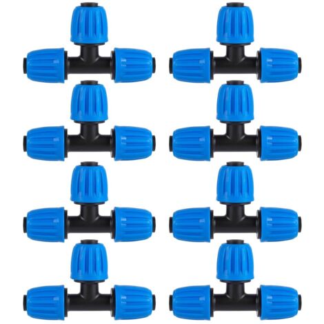Té Réducteur - 10 Pièces - Plastique Résistant - Irrigation Goutte à Goutte - Jardin et Serre - 1/2 vers 1/4 Pouce