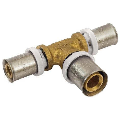 Té réduit à sertir pour tube multicouche Acopex Alu diamètre nominal 20-16-16 - THERMACOME