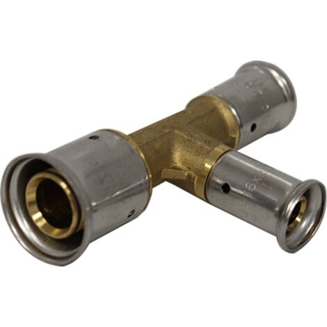 Té réduit laiton multicouche à sertir TH ou BE Ø26x3.0-16x2.0-20x2.0