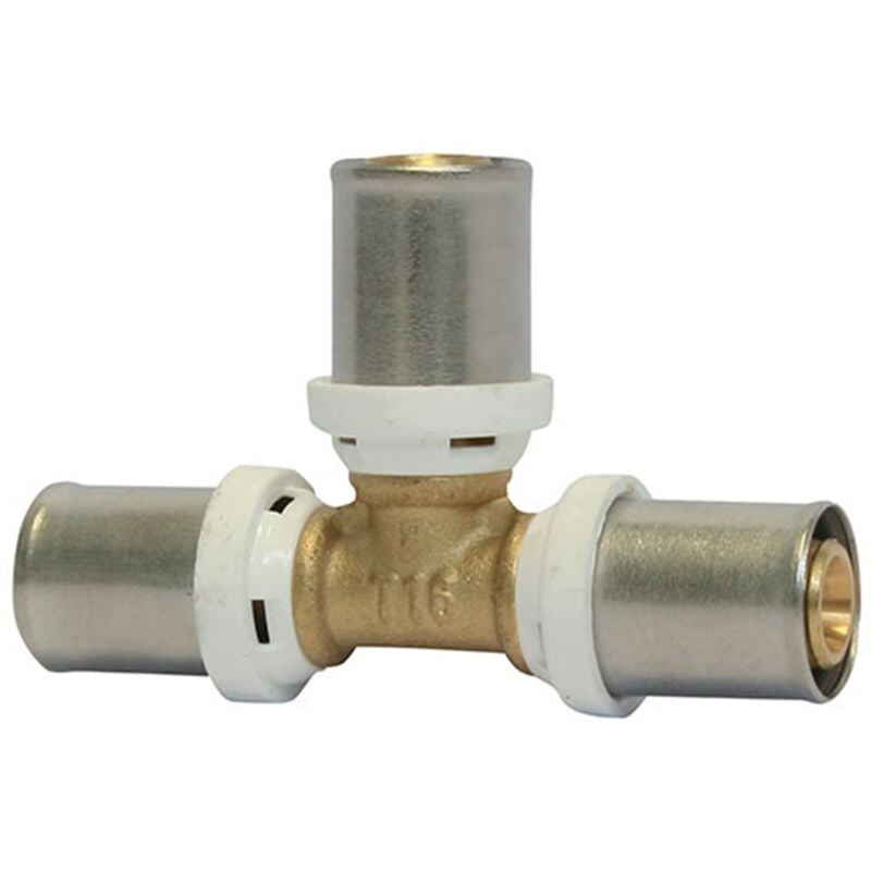 Ayor - Raccord Multicouche à sertir Té agrandi au centre Ø26x3,0 - Ø32x3,0 - Ø26x3,0 - Somatherm