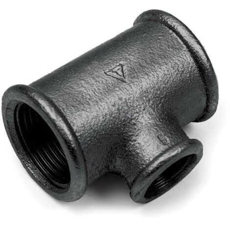TÉ RÉDUIT NOIR 1 1/4 X 1/2 POUCE