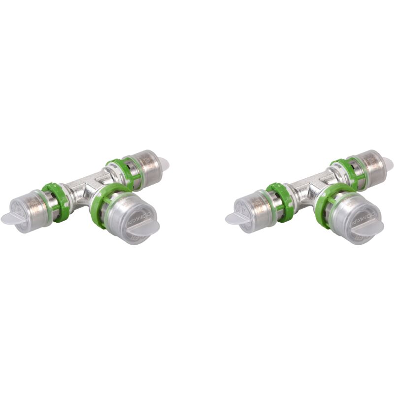 Comap - Té réduit métallique à sertir pour tubes multicouche - 26x3-20x2-26x3 - Raccords MultiSkin - Vendus par 2 - 7130RW262026-2