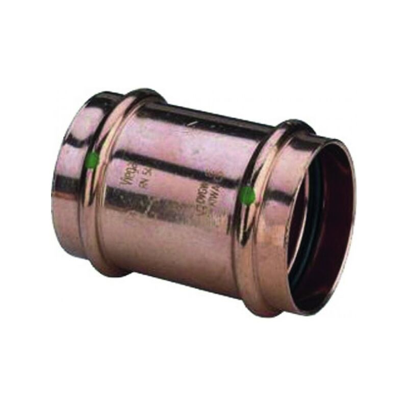 Manchon cuivre à sertir f/f 2415 - diamètre de raccordement : 54 mm - Coulissant : Non Viega