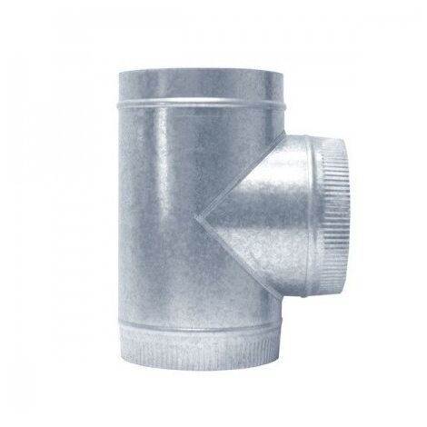 Té simple 90º pour l'évacuation des fumées Diamètre : Ø100 mm
