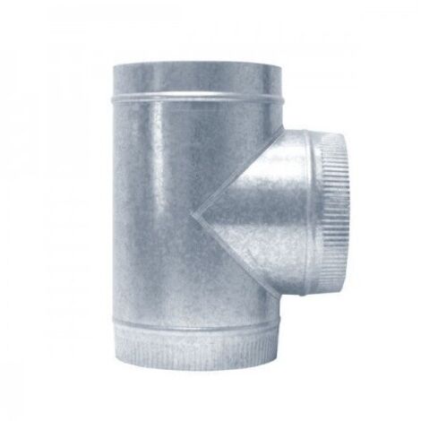Té simple 90º pour l'évacuation des fumées Diamètre : Ø150 mm