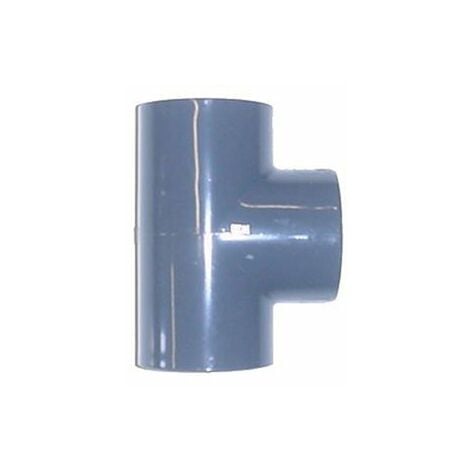 SORODIST Té simple PVC Pression 90° - Femelle /Femelle à coller. - Diamètre 32 mm