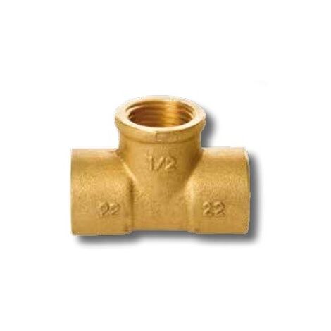Te soldar de cobre H 130 G CU - INYECTOMETAL Medidas: Ø12mm x 3/8"