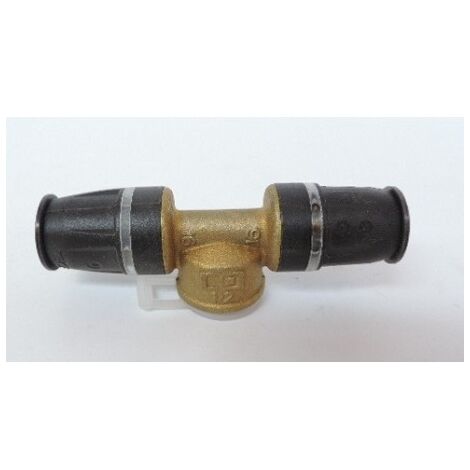 Té sortie femelle pour tube multicouche Ø 16mm F15X21 (16 x Rp 1/2") bi-matière laiton / PPSU plomberie TECELOGO TECE 8710402