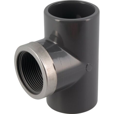 Té taraudé à 90° PVC - NICOLL - Diamètre 32 mm - Taraudage 1'