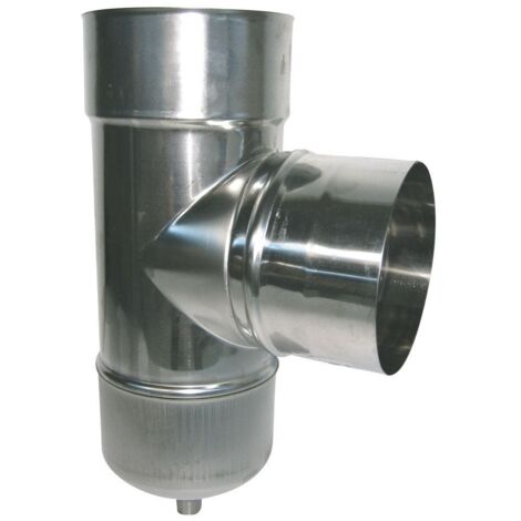 Te tubage 90° + purge inox 180 piq male - Ten