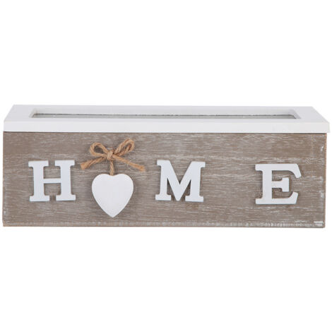 Tea Bag Jewelry Organizer Storage Box Desktop Container (Three Compartments)