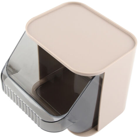 Tea Bag Storage Rack Multifunctional Desktop Office Desk Capsule Coffee Standing Box Plastic Acrylic Gray