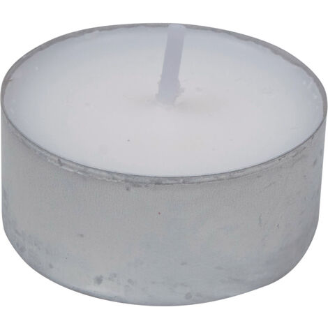 CANDELE TONDE LUMINI IN CERA TEALIGHT CONFEZIONE DA 100 PEZZI INODORI  BIANCHE