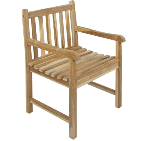 Teak Gartensessel Gartenstuhl mit Armlehnen CARACAS