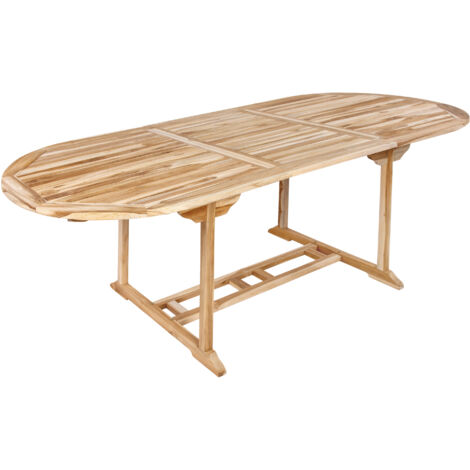 TEAK Gartentisch ausziehbar Teakholz 180 - 240 cm ARUBA