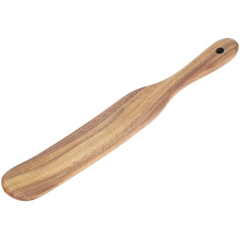 Teakholz-Küchenspatel, lebensmittelechter Bratlöffel aus Holz, 26,5 x 3,5 cm, langlebiges Küchenutensil