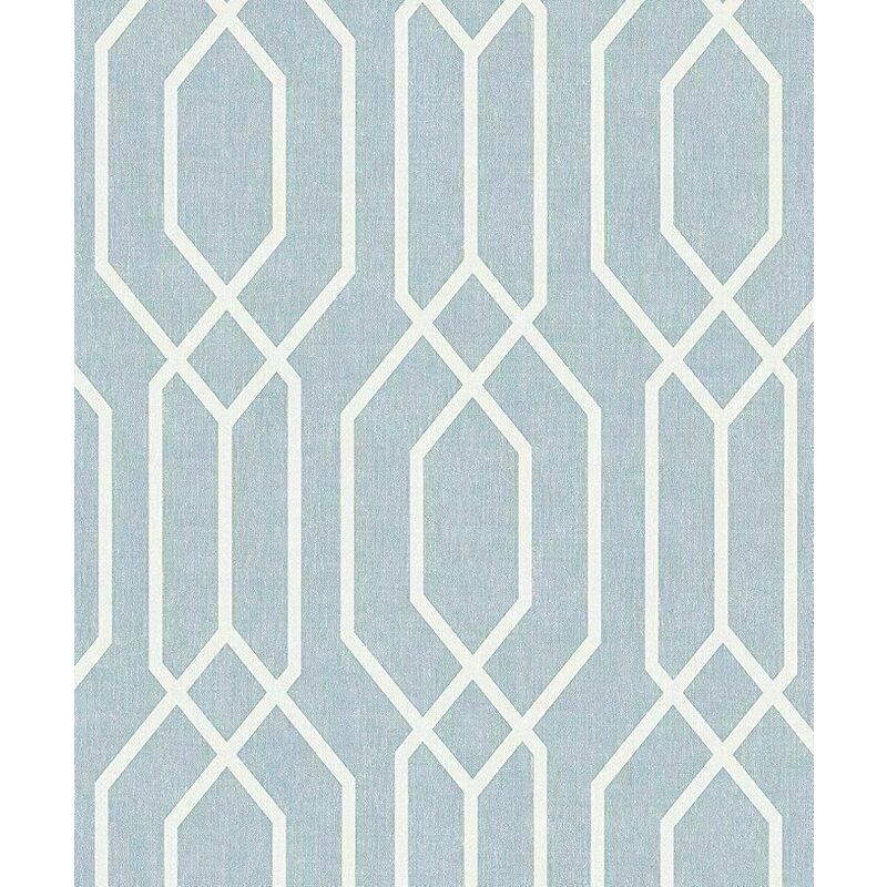 Arthouse Geometric Teal Blue White Diamond Geo Wallpaper 908209