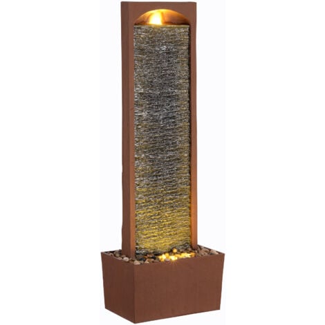 Teamson Home Fuente en Cascada Roca Roja LED Moderna Exterior