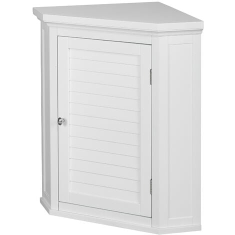Teamson Home Mobile Bagno O Armadio Angolo Parete Legno Bianco ELG-587