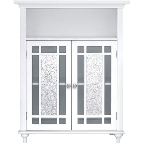 Teamson Home Windsor Arredo Bagno Armadietto In Legno 2 Porte Bianco ELG-529