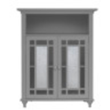 Teamson Home Windsor Arredo Bagno Armadietto In Legno 2 Porte Grigio EHF-529G