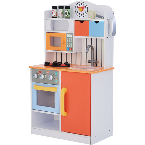 Teamson Kids Cocina De Juguete De Madera Con Utensilios Para Niños TD-11708R - Multicolor