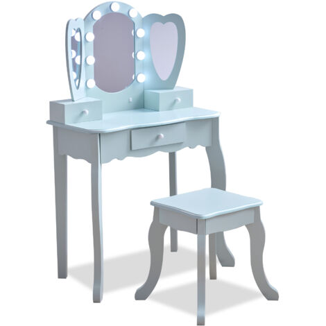 Blue dressing table stool Blue dressing table stool