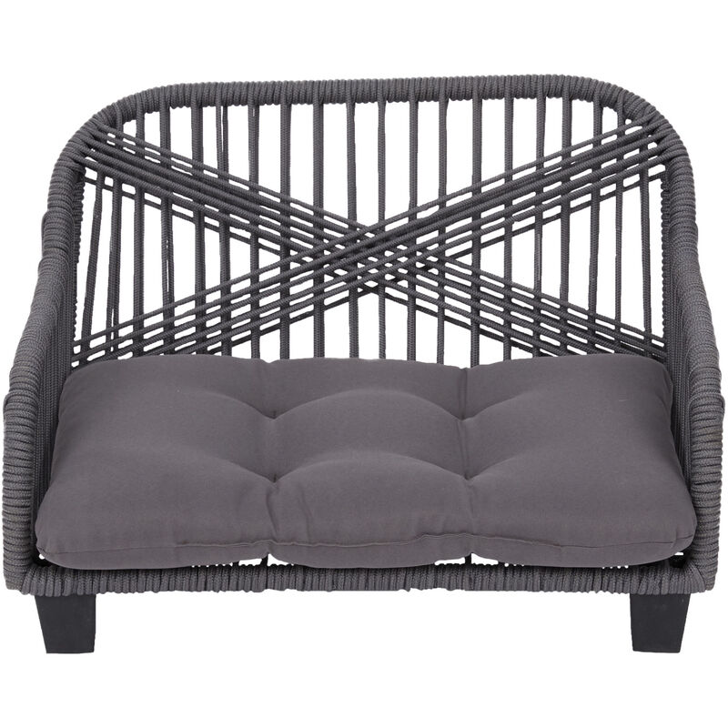 

Staart - Teamson Pets Lachesis Cama Para Mascotas De Cuerda Tejida Para Interiores Y Exteriores, Sofá Resistente Al Agua Para Gatos o Perros Pequeños