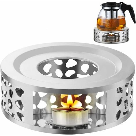 Teapot Candle Warmer,Stainless Steel Coffee Tea Warmer Tealight Candle Stand Warmer Teapots Teapot Base, Tea Warmer Base Teapot Warmer Base for All Teapots