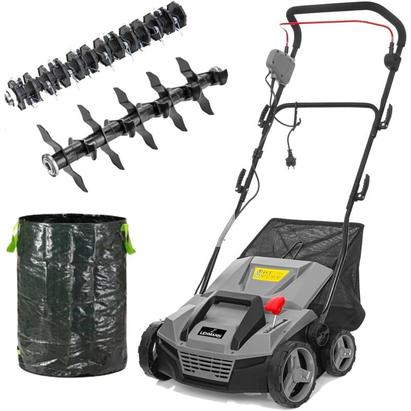 Teasel Scarificateur Emousseur 2w1, 1800w, Scarificateur Électrique Avec Largeur De