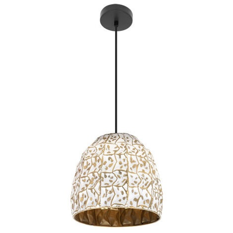 Tebas Lampada a sospensione nero/bianco/oro deceiling lamp 1xe27 Regx33x33 Cm