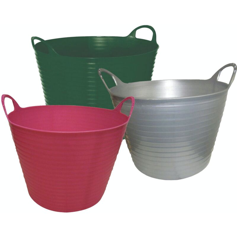 TEC HIT 390028 - Panier Souple - Ultra-résistant - Dimension : 39 cm x 39 cm x 30 cm - 28 litres - Couleurs Assorties