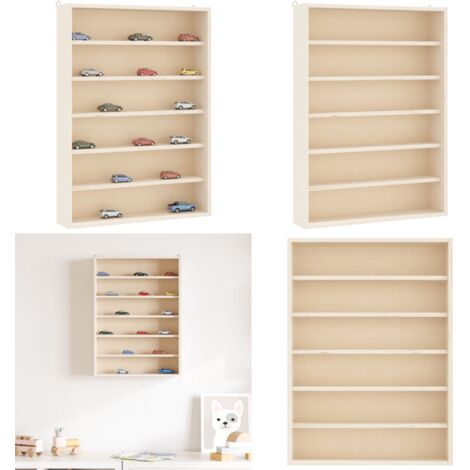 Teca da Collezione in Legno con 6 Ripiani 40x8,5x55 cm - Vetrina a parete - Vetrina per pensile