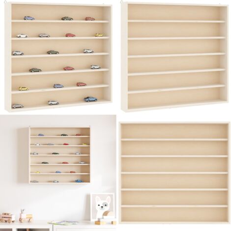 Teca da Collezione in Legno con 6 Ripiani 60x8,5x55 cm - Vetrina a parete - Vetrina per pensile
