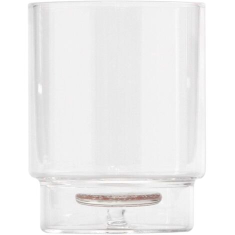 Teca Terrazzo Set de 6 Verres Tumbler en Verre Borosilicaté, Décoration Abstraite Interne, Double Paroi Empilable, Couleur Rouge et Bleu, 142ch