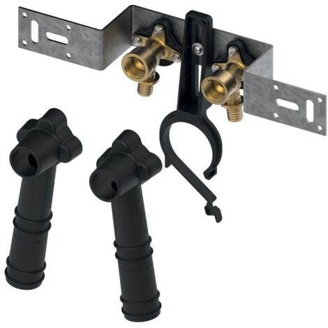 Tece flex Montageeinheit mit Wandscheiben Stichmaß 80mm, Siliziumbronze