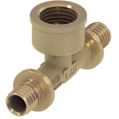 Tece flex T-Stück Innengewinde Dimension 25mm x Rp 3/4" x 25mm, Standard Messing
