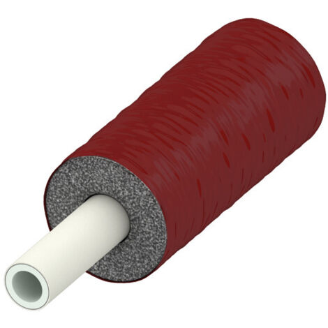 Tece flex Verbundrohr Pe-Xc/Ai/Pe-Rt Dimension 20mm RS 13mm, rot vorgedämmt
