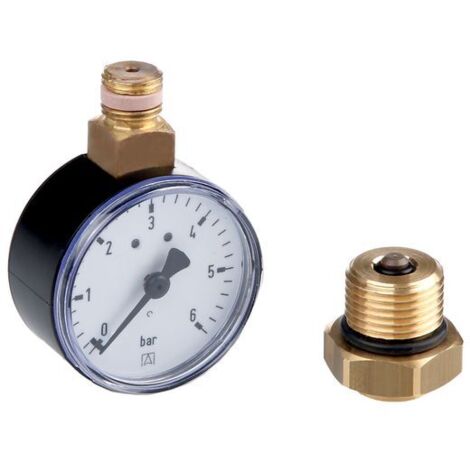 Tece floor Industrie-Kunststoff-Heizkreisverteiler Manometer mit Montageventil