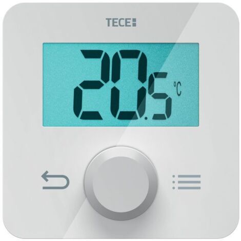 Tece floor Sh-Dtp Raumbediengerät Temperatur, programmierbar, LCD-Display, Weiß