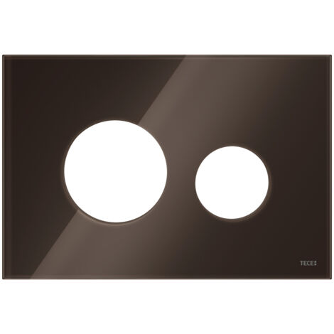 Tece loop Blende für WC-Betätigungsplatte, Glas Kaffeebraun glänzend