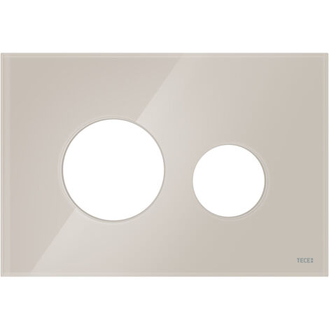 Tece loop Blende für WC-Betätigungsplatte Glas, Lichtbeige glänzend