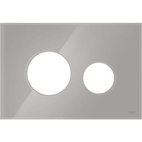 Tece loop Blende für WC-Betätigungsplatte Glas, Titan glänzend