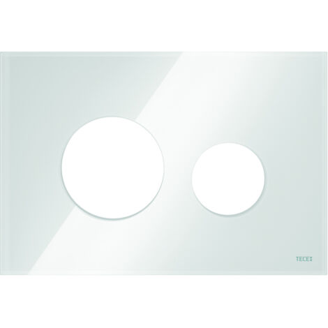 Tece loop Blende für WC-Betätigungsplatte, Glas Weiß glänzend