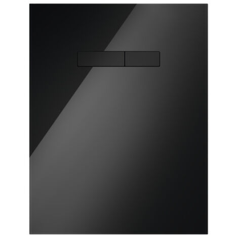 Tece lux Betätigungsglasplatte manuell Glas Schwarz glänzend, Tasten schwarz glänzend