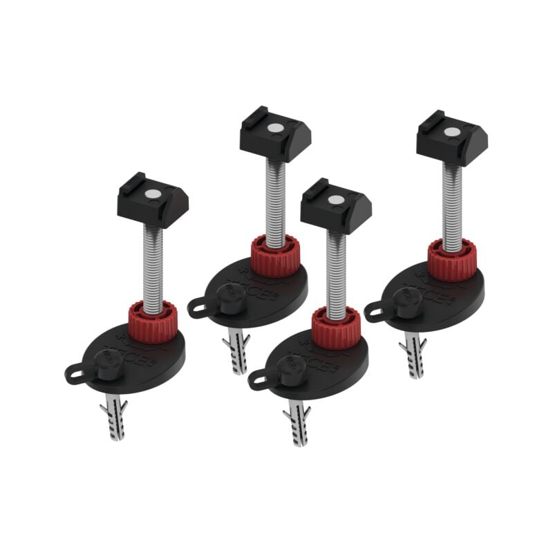 Tece - pied de fixation 660004 137 - 184mm, insonorisé, jeu = 4 pcs