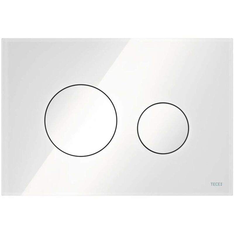 Loop - Commande de chasse d'eau, verre blanc / blanc 9240650 - Tece